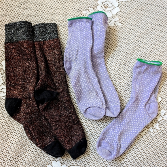 Free People Holiday Metallic Socks Bundle - Picture 1 of 3